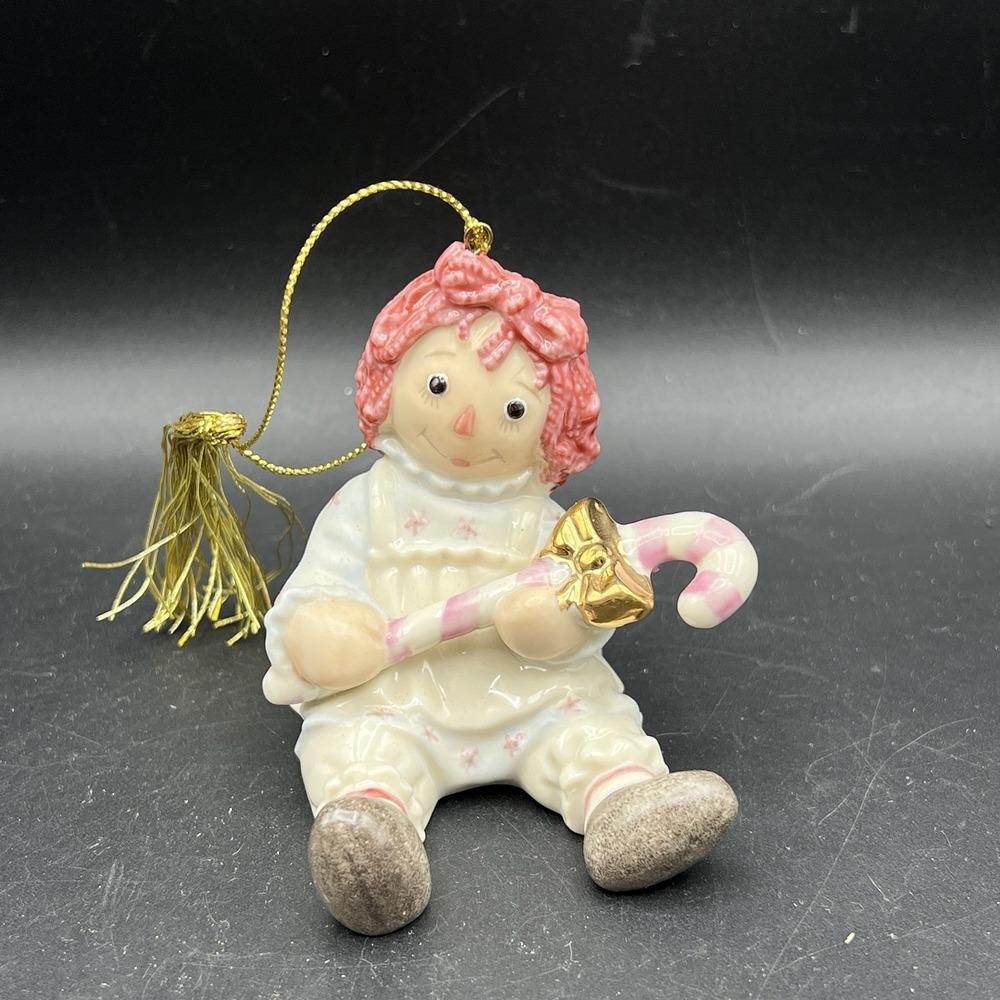 LENOX RAGGEDY ANN Doll‎  Holiday Ornament Gold Tassle